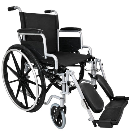 Silla de Ruedas de Acero Esmaltado con Elevapiernas Desmontables (45 cm) | Bienstar BME4618