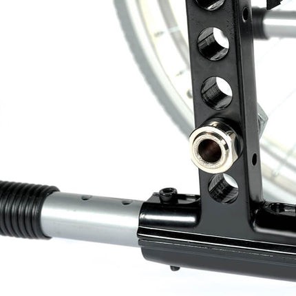 Silla de Ruedas de Aluminio de 43 Cm Rojo con Qr y Pierneras y Brazos Desmontables Mod. Basix 2