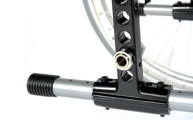 Silla de Ruedas de Aluminio de 43 Cm Rojo con Qr y Pierneras y Brazos Desmontables Mod. Basix 2