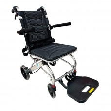 SILLA DE RUEDAS TIPO TRASLADO DE ACERO TAPICERIA DE TELA 100 KG