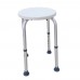 BANCO REDONDO ALUMINIO S/RESPALDO P/DUCHA BLANCO 90 KG