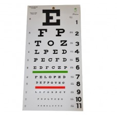Cartulina para examen y evaluación de la vista