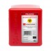 Bote recolector de punzocortante de plástico color rojo 1.5 L