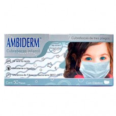 Cubrebocas Infantil con Tricapa Color Blanco Ambiderm®