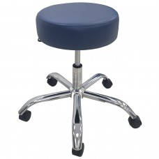 BANCO GIRATORIO SHOTTING BLUE (PLUMBAGO) 5 RUEDAS HIDRAULICO BASE CROMADA