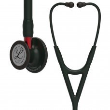 ESTETOSCOPIO LITTMANN CARDIOLOGY IV BLACK BLACK EDITION VASTAGO ROJO AURICULAR NEGRO 27 PULG 6200