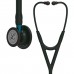 ESTETOSCOPIO LITTMANN CARDIOLOGY IV BLACK BLACK EDITION VASTAGO AZUL AURICULAR NEGRO 27 PULG 6201