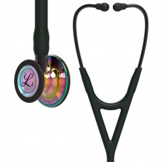 ESTETOSCOPIO LITTMANN CARDIOLOGY IV BLACK HIGH POLISH RAINBOW EDITION VASTAGO Y AURICULAR SMOKE 27 PULG 6240