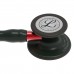 ESTETOSCOPIO LITTMANN CARDIOLOGY IV BLACK BLACK EDITION VASTAGO ROJO AURICULAR NEGRO 27 PULG 6200