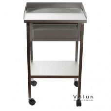 MESA PASTEUR INOX CON CAJON ESMALTADO