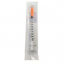 JERINGA DESECHABLE 1ML CON AGUJA 27G X 13MM PARA INSULINA