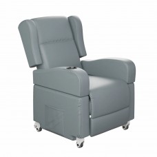 SILLON RECLINABLE 3 POSICIONES MANUAL CON RUEDAS GRIS THERACLASSIC
