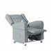 SILLON RECLINABLE 3 POSICIONES MANUAL CON RUEDAS GRIS THERACLASSIC