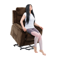 SILLON ELECTRICO RECLINABLE CON MASAJE EN TELA THERALIFT MOCHA