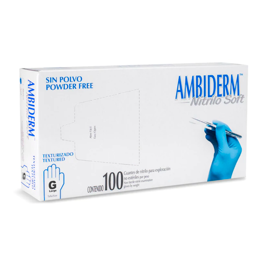 AmerCare Pacific - Guantes de nitrilo azul de 4.5 mil, sin polvo ni látex,  uso general para limpieza y servicio de alimentos, talla S, caja de 1000